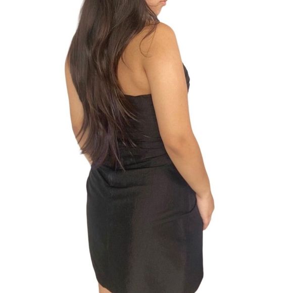 Calvin Klein Strapless Pleated Ruched Mini Cocktail Dress - Picture 9 of 11